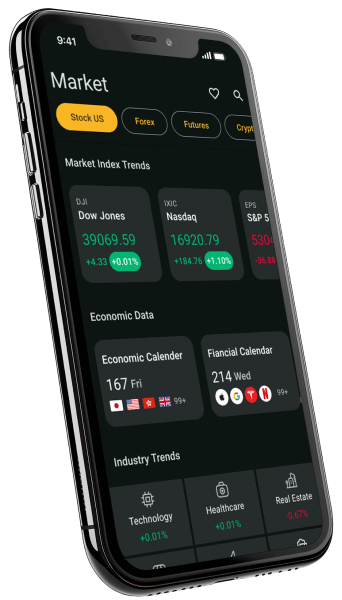 Finger Trader App device preview